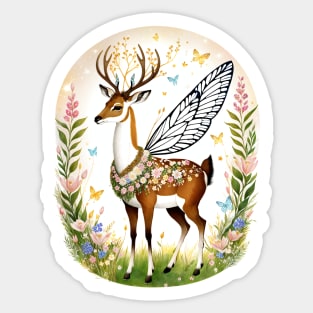 Graceful Fairy Deer Sticker